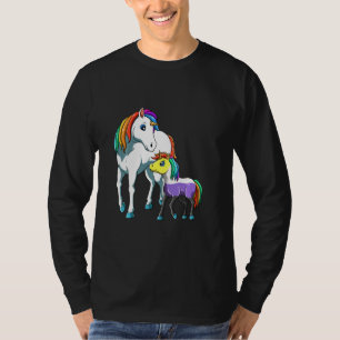 Cute Nonbinary And Genderqueer Unicorn Mama T-Shirt