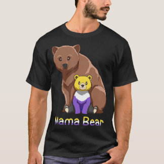 Cute Nonbinary Genderqueer Mama Bear Gift T  (2) T-Shirt
