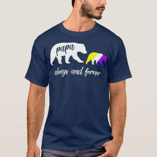 Cute Nonbinary Papa Bear Gift T-Shirt