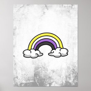 Cute Nonbinary Rainbow Poster