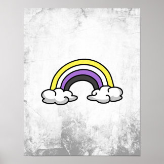 Cute Nonbinary Rainbow Poster