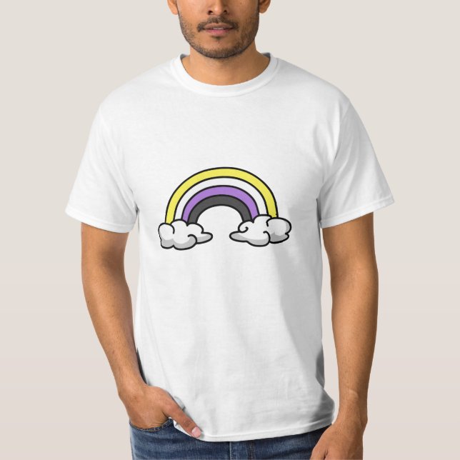 Cute Nonbinary Rainbow T-Shirt (Front)