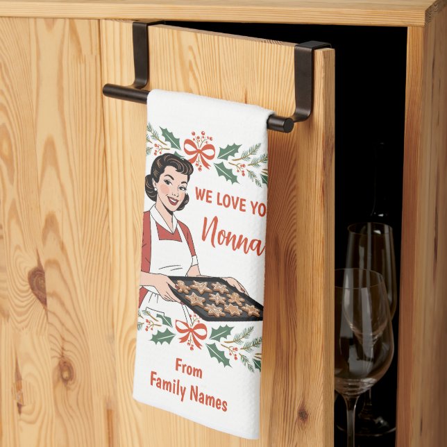 Cute Nonna Gift  Tea Towel (Thirds Fold)