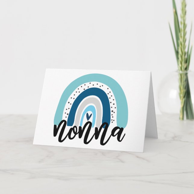 Cute Nonna Rainbow Card (Front)