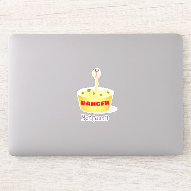 Cute noodles snake cartoon illustration humour (Computer)