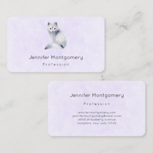 Cute Nordic Fox with Floral Markings Business Card