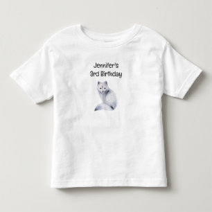 Cute Nordic Fox with Floral Markings Toddler T-Shirt