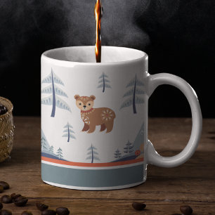Cute Nordic Holiday Bear Coffee Mug