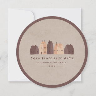 cute nordic scandi modern natural house Christmas Announcement