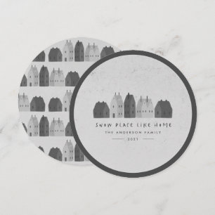 cute nordic scandi modern natural house Christmas  Announcement
