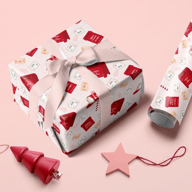 Cute North Pole Mail Christmas Pattern Wrapping Paper (Cute North Pole Mail Christmas Pattern Wrapping Paper)