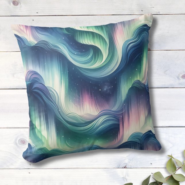Cute Northern Lights Design, Navy, Green, Purple  Cushion (Creator Uploaded)