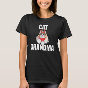Cute Norwegian Forest Cat with Reindeer Costume Ca T-Shirt