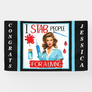 Cute Nostalgic Nurse Pinup _ For a Living Banner