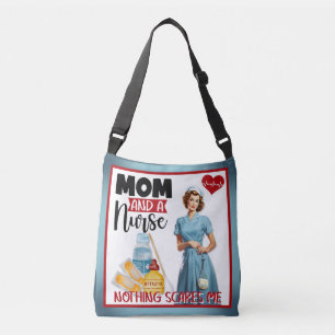 Cute Nostalgic Nurse Pinup_  Mum and Nurse Crossbody Bag