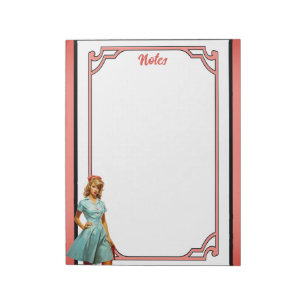 Cute Nostalgic Nurse Pinup_ Nurses Do It Better Notepad