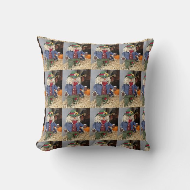 CUTE NOT SCAREY SCARECROW PILLOW (Front)