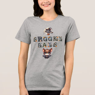 Cute, not so spooky bats halloween design Tri-Blend shirt