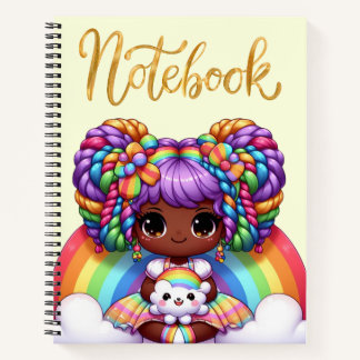Cute notebook/Adorable Rainbow chibi girl  Notebook