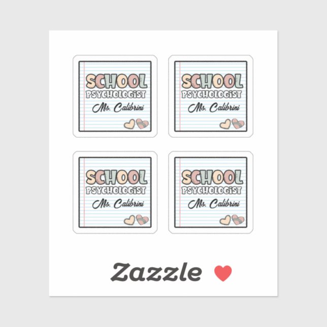 Cute Notebook Paper School Psychologist (Sheet)