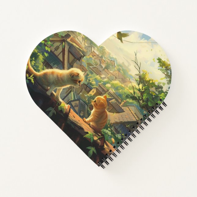 Cute Notebook with Two Kittens (Back)