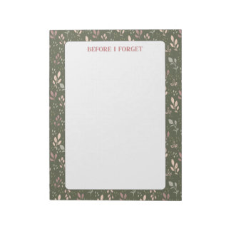 cute notepad, pretty feminine notepad, modern pad