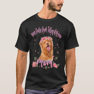 Cute Nova Scotia Duck Tolling Retriever Mum Flower T-Shirt