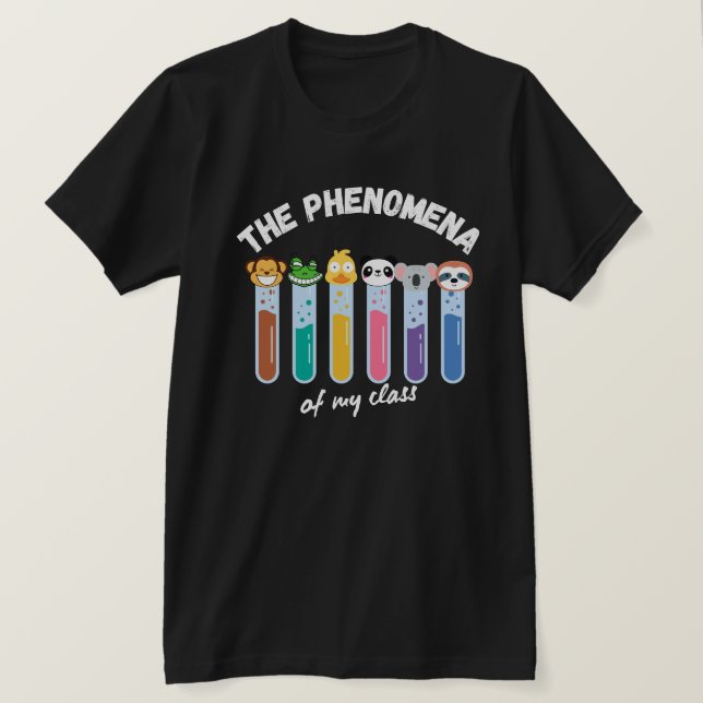 Cute Novelty Funny Science Beaker class T-Shirt (Design Front)