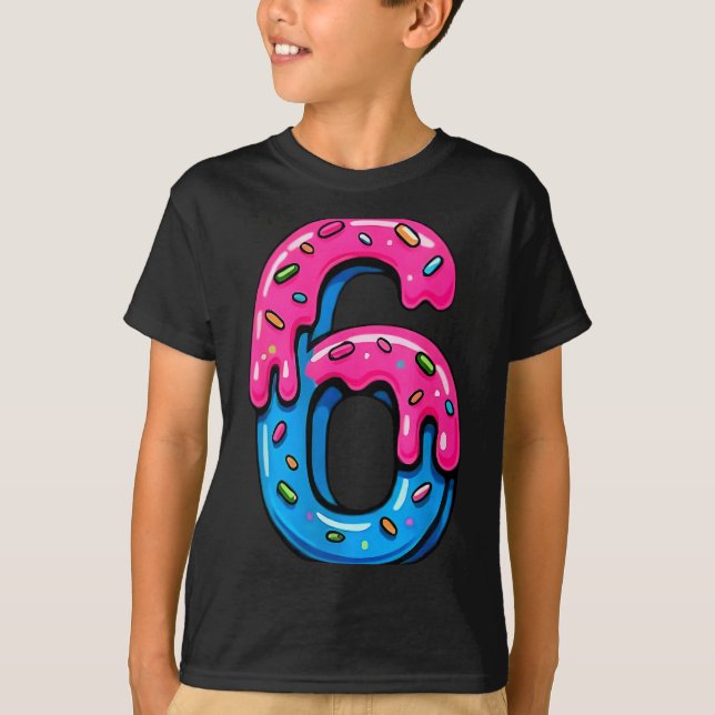 Cute Number 6 Ice Cream Drip 67 Meme Costume Coupl T-Shirt (Front)