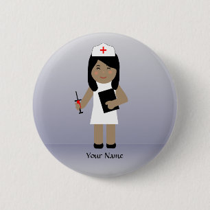 Cute Nurse 1 Custom Button