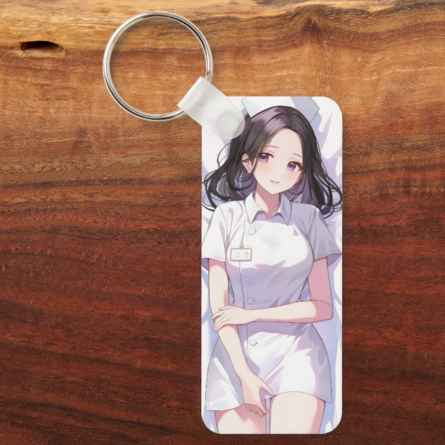 Cute Nurse Anime Key Ring (Front)