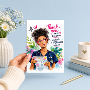 Cute Nurse Appreciation Encouragement Heartfelt Card