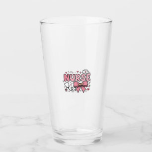 Cute Nurse Bow Heart Vector Shirt Design_1 Glass