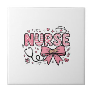 Cute Nurse Bow Heart Vector Shirt Design_1 Tile