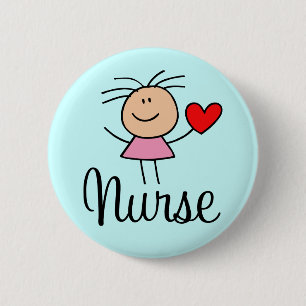 Cute Nurse Button