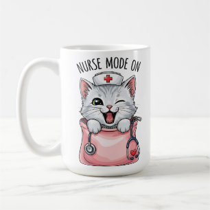 Cute Nurse Cat in Pocket Coffee Mug