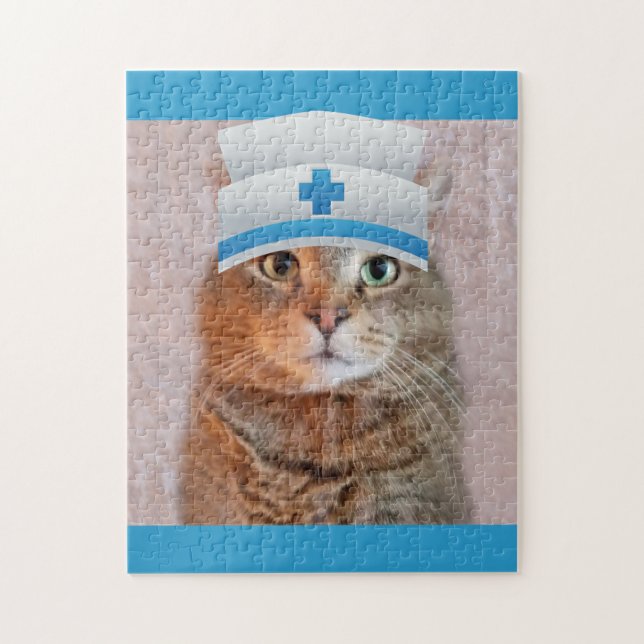 Cute Nurse Cat Jigsaw Puzzle (Vertical)