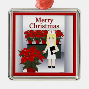 Cute Nurse Christmas Premium Ornament 4
