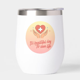 Cute Nurse Doctor Thermal Tumbler
