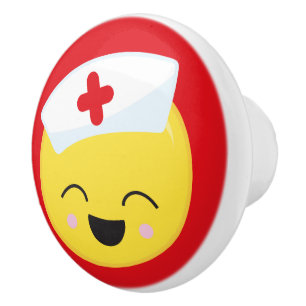 cute Nurse emoji decor Ceramic Knob