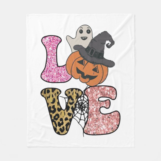 Cute Nurse Ghost Halloween Fleece Blanket (Front)