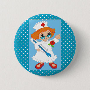 Cute Nurse Graphics Button