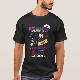 Cute Nurse in Progress Loading Future Rn Nurse Med T-Shirt