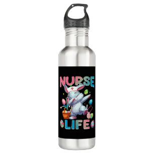 Cute Nurse Life Dabbing Easter Bunny 710 Ml Water Bottle
