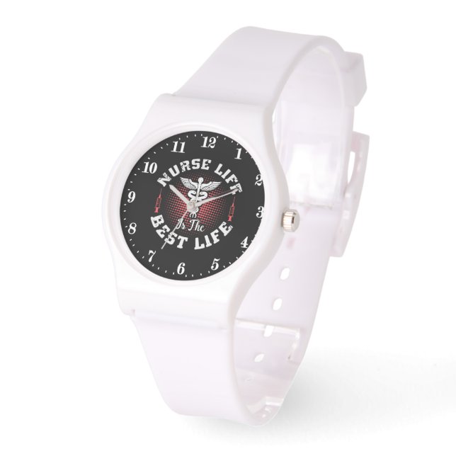 Cute Nurse life word art  Watch (Angle)