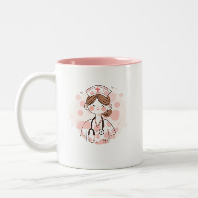 Cute Nurse Mug Personalized Gift (Left)