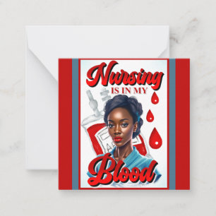 Cute Nurse Pinup_ It's in my blood Card