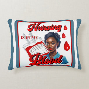 Cute Nurse Pinup_ It's in my blood Decorative Cushion