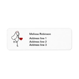 Cute Nurse Return Address Sticker Labels