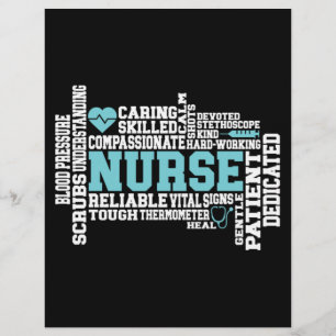 Cute Nurse RN LVN Nursing School Medical Flyer